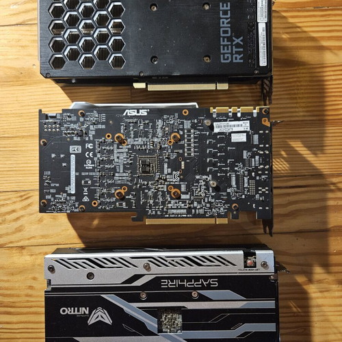 Graphics Cards RTX 3060 Ti, RX 480, GTX 1070 used for parts or repair