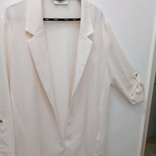 Dina women's long-sleeve jacket cardigan like new, soft pink, size XXL