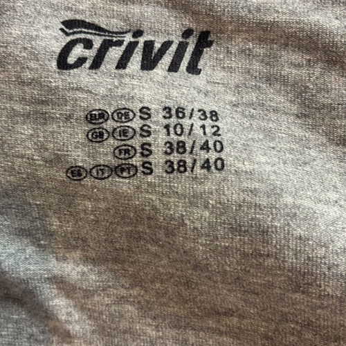 Crivit grey T-shirt, size S