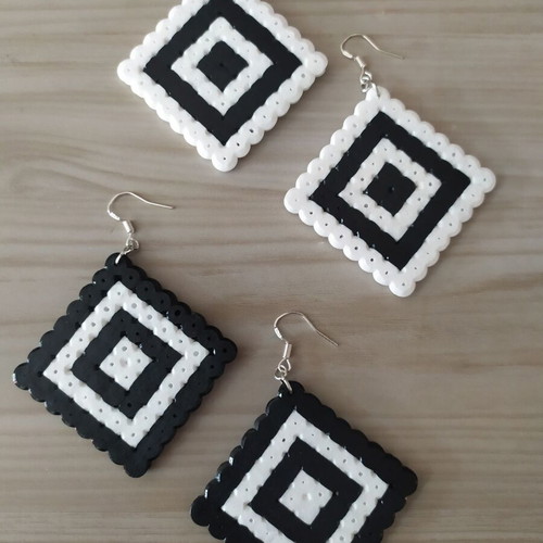 Handmade Black or White earrings new