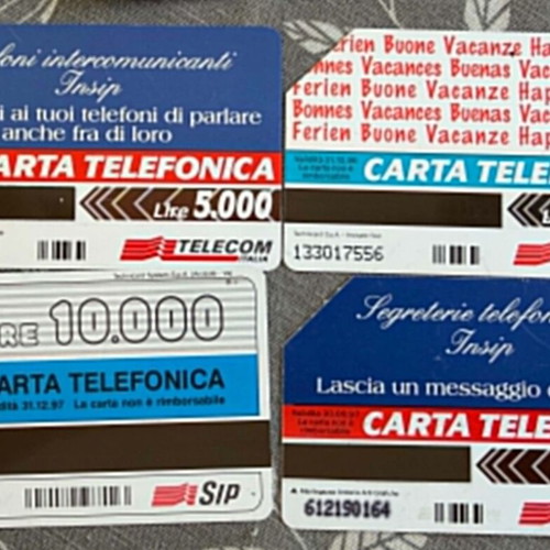 Italian phone cards pack of 4 used SIP/Telecom