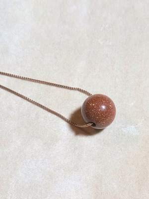Silver necklace new with rose gold plated chain and goldstone