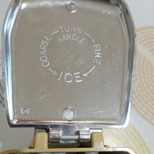 Swing Away wall-mounted ice crusher like new, vintage 1950s