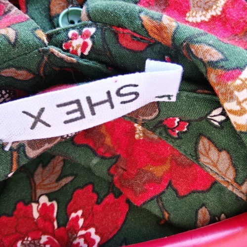 SheX vintage floral women's shirt, size S
