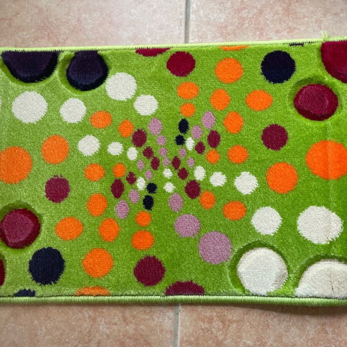 Entry mat green embossed new 40x60