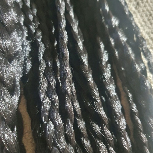 Hair set new with black braided ponytail and hat
