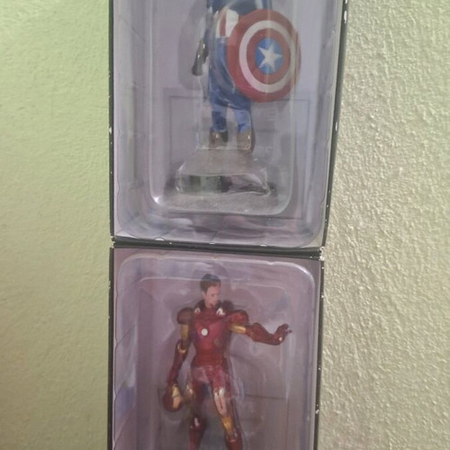 Captain America and Ironman statues like new