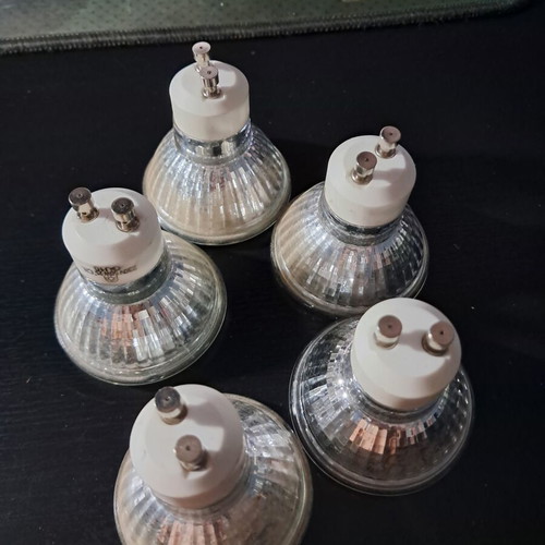 Spot light bulbs used, pack of 5, 230V 50W GU10