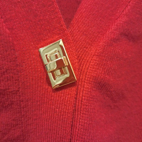 Red cardigan like new with beautiful clasp size M