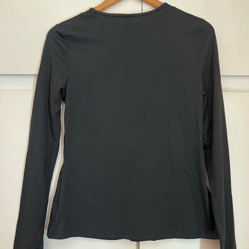 Shein black long-sleeve blouse like new with transparent design
