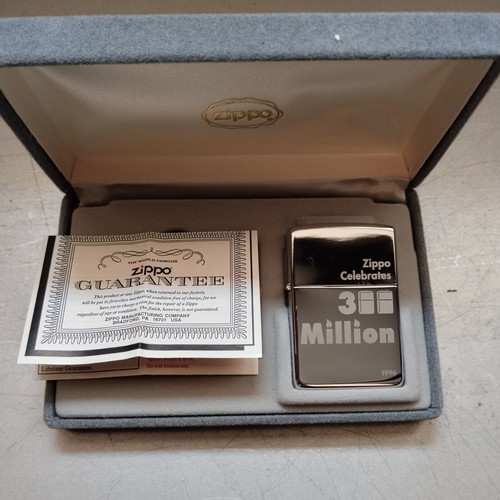 Zippo 300 Million Anniversary Lighter 1996 like new with velvet case