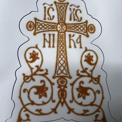 Cross sticker new 7x4 cm