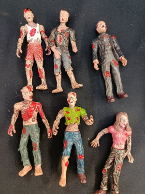 Φιγούρες ζόμπι The Walking Dead μεταχειρισμένες, λοτ 6, 10 εκ.