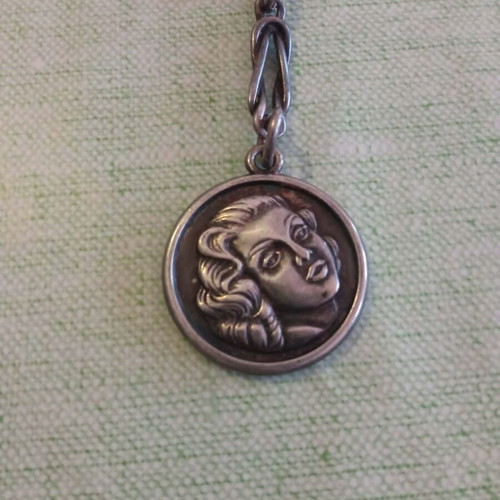 Santé Vintage Double-Sided Metal Keychain 1990s used