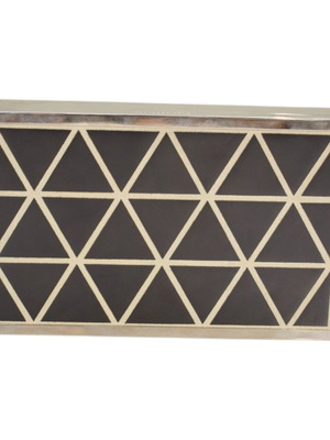 Victoria Beckham silver metal clutch minaudiere bag geometric suede