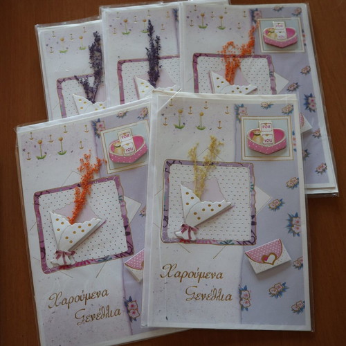 Handmade greeting cards for happy birthdays new