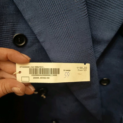 Vintage Men's Suit Germany Anzug New, Blue, Size 54
