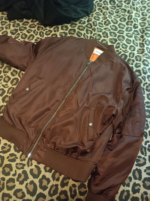 Bomber jacket About You classic burgundy, like new