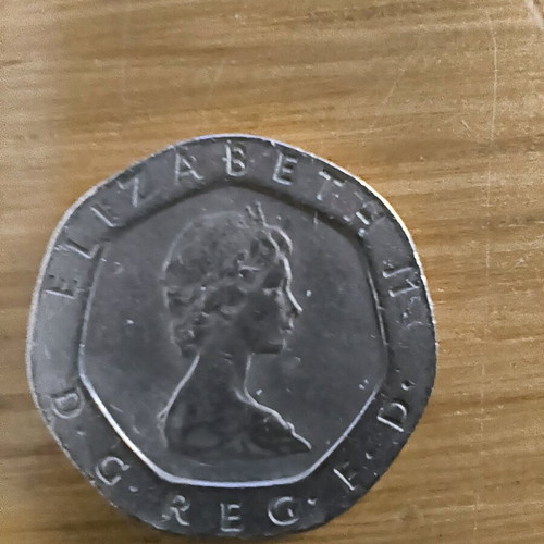 Collectible coins from England used, 9 different pieces