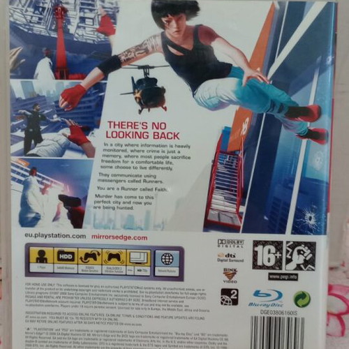 Mirror's Edge PlayStation 3 game used with manual