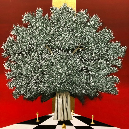 Andreas Galiotos oil painting on canvas 115x115cm like new