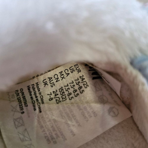 Frozen H&M slippers used, size 24/25, winter indoor