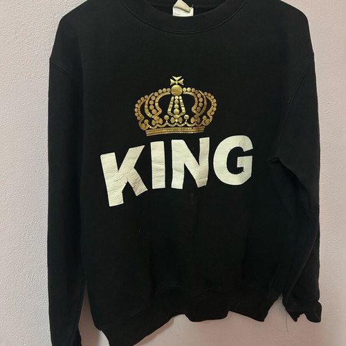 Men's sweatshirt used, size S, black and white