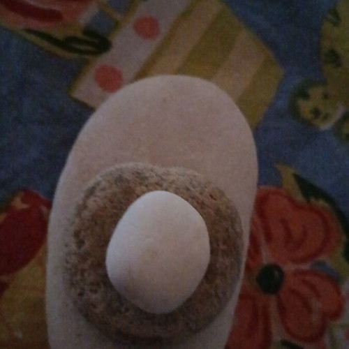 Handmade sea pebble composition new