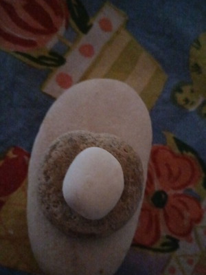 Handmade sea pebble composition new