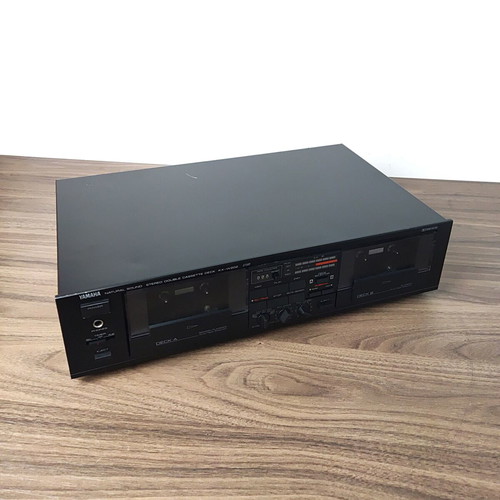 Yamaha KX-W202 vintage double cassette deck used, black