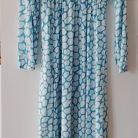 Dress Acme new, white and turquoise, size M