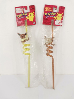 Pokemon plastic straw set used