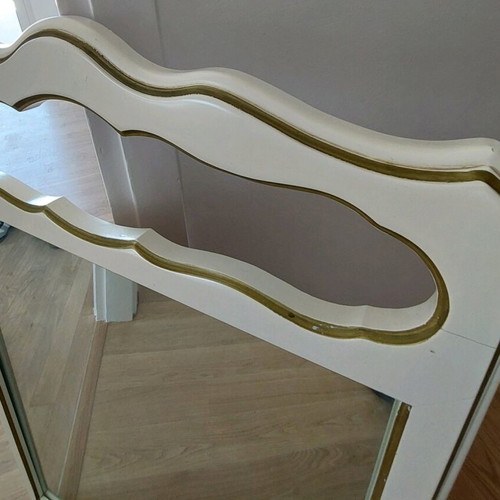 French Provincial mirror used, ecru and gold
