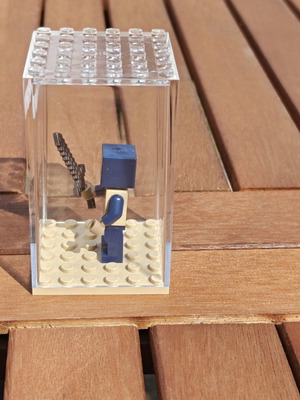 Minecraft LEGO minifigure in display box