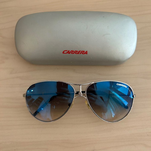 Carrera 4/B Aviator sunglasses with original case, grey