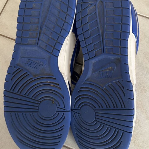 Nike Dunk Low Retro sneakers used, size 42.5, white and blue