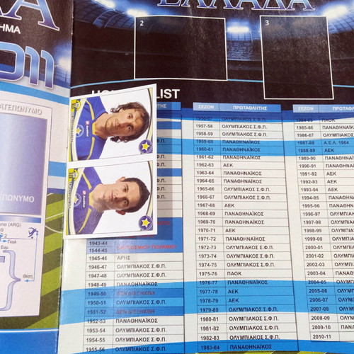 Panini Super League Greece sticker album new with stickers
