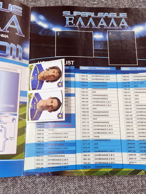 Panini Super League Greece sticker album new with stickers
