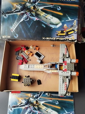 Lego 7140 Star Wars X-Wing Fighter μεταχειρισμένο, λείπουν μερικά κομμάτια και 2 φιγούρες