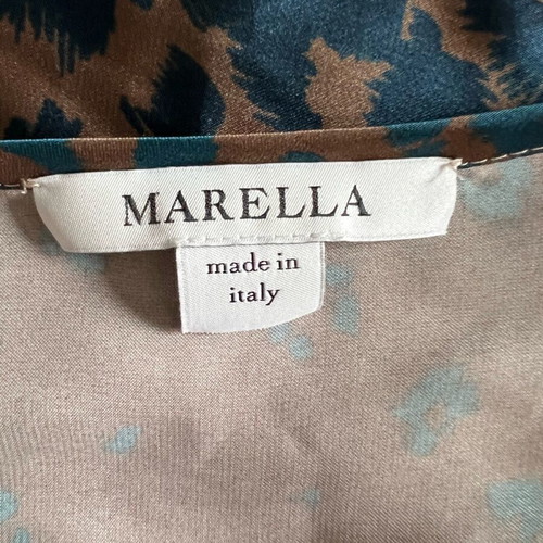 Marella women's shirt with animal print and belt, new, size S
