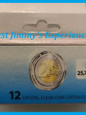 Plastic Capsules 25.75 mm for 2 Euro Coins new, pack of 12