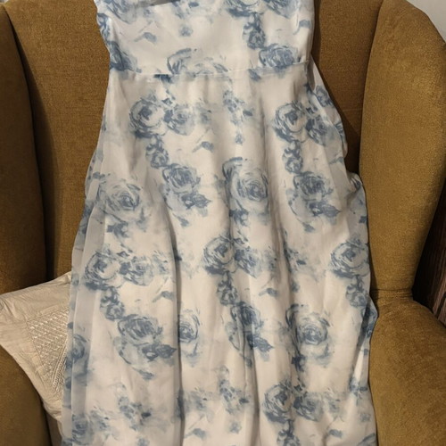 Blue floral dress, size XS