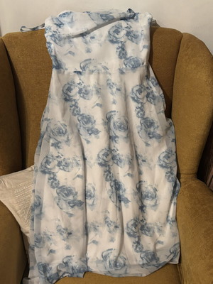 Blue floral dress, size XS