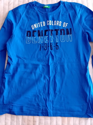 Benetton children's long-sleeve shirt new for 10-11 years blue