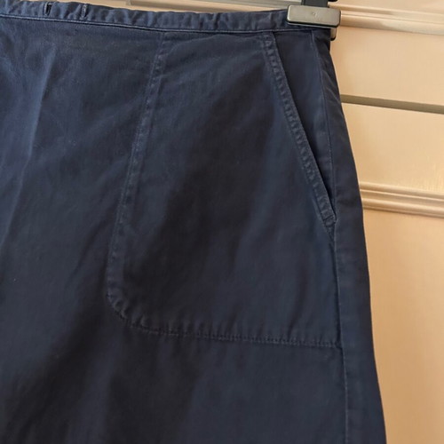 Sisley Mini Skirt Size 44 Dark Blue 100% Cotton Like New