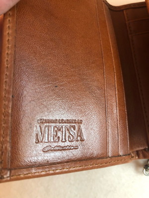 Vintage leather wallet brown 15 slots like new unisex