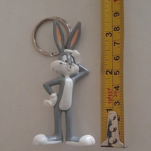 Bugs Bunny keychain like new, Warner Bros, gray