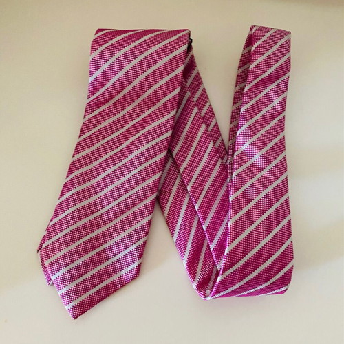 The Bostonians Silk Tie new, gray and pink