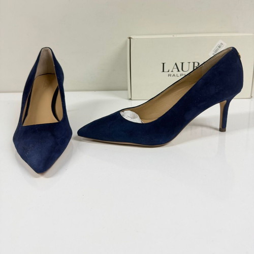 Ralph Lauren Lanette suede pump new, size 37, blue