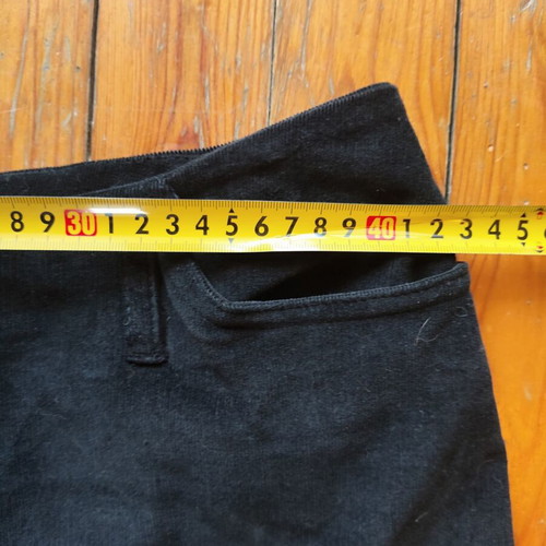 Valentina Vallesi Black Skirt Thin Cotton Corduroy L/XL Like New